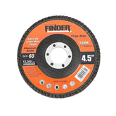 قرص تجليخ/صنفرة زاوي – Finder – حبيبات 60 – قياس 115 × 22 ملم